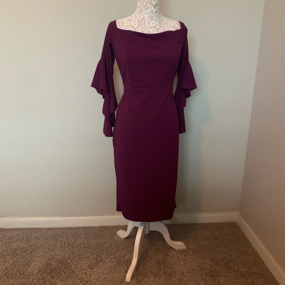 Plus Scuba Crepe Bardot Dress